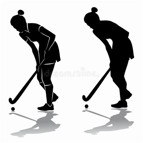 Kids Playing Hockey Clipart Silhouette