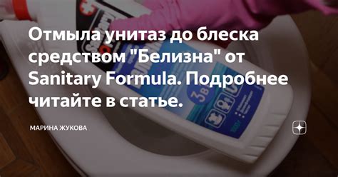 Отмыла унитаз до блеска средством "Белизна" от Sanitary Formula ...