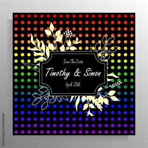 Invitation Design For A Gay Or Lesbian Wedding Vector Template For Card Poster Stock Vector