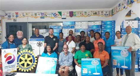 The Rotary Clubs Of Sint Maarten Donate Fans To Help Keep Schools