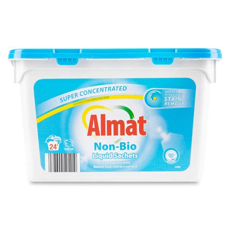 Almat Non Bio Liquid Sachets Ml Washes Hellosupermarket