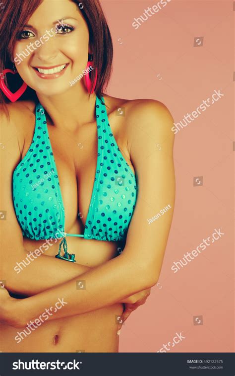 Beautiful Latin Bikini Woman Smiling Stock Photo Shutterstock