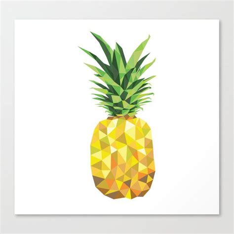 Pineapple Abstract Triangular Canvas Print By Travla Creative