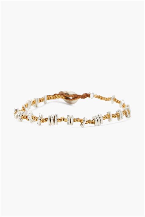 Etched Silver And Gold Nugget Bracelet Chan Luu