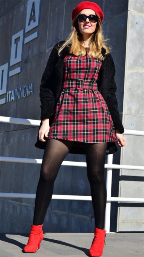 Tartan Dress Fashion Tights