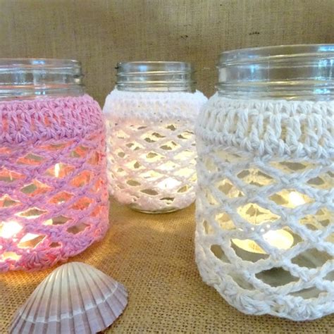 Crocheted Jar Cover Pattern Etsy