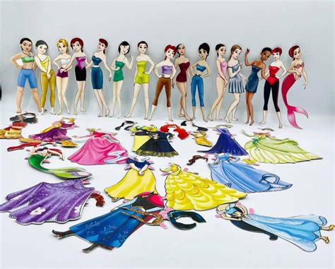 15 Disney Princess Paper Dolls Hobbies And Toys Stationery And Craft Art