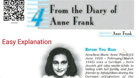 From The Diary Of Anne Frank Class Summary In Hindi Easy