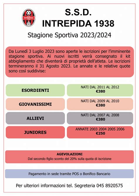 Tesseramento Stagione Sportiva 2023 2024 Intrepida Calcio Verona