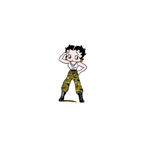 Betty Boop Army Fatigues Life Size Cardboard Stand Up Type On Popscreen