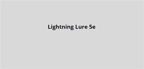 Lightning Lure 5e