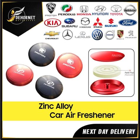 Car Air Freshener Zinc Alloy Wangi Perfume Pewangi Kereta Free Refill