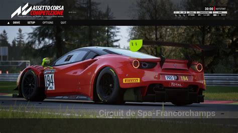 Assetto Corsa Competizione 4K 60 VERY GOOD RACE SETUP FERRARI 488