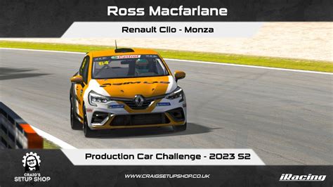 Iracing S Renault Clio Production Car Challenge Monza Rm