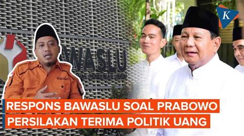 Bawaslu Semarang Anggap Prabowo Persilakan Terima Politik Uang Bukan