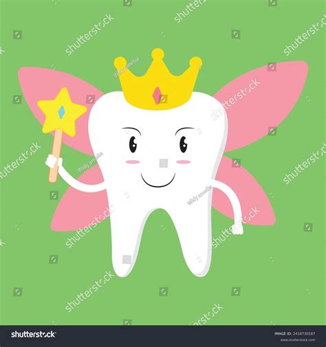 Tooth Fairy Vector Cartoon Illustration Cute Stock Vector Royalty Free