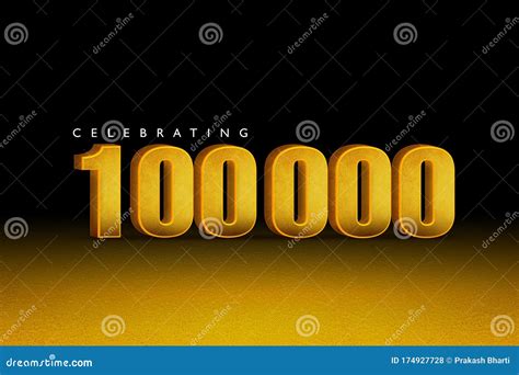 3d Rendering Of Celebrating 100000 Banner Thanks Followers