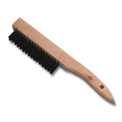 Steel Wire Brush With Wooden Handle, 10 Inches