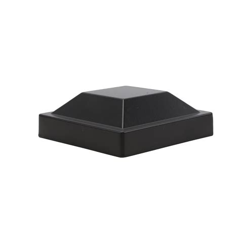 3" x 3" Aluminum Square Post Cap For Square Fence Posts (Black) | Quick ...