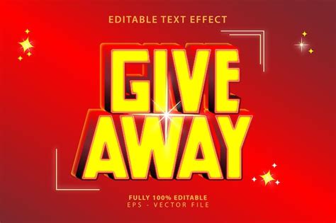 Premium Vector Giveaway Text Effect