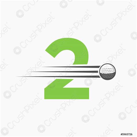 Letter 2 Golf Logo Design Initial Hockey Sport Academy Sign - stock ...