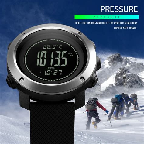 SKMEI Thermometer Mens Sports Watches Compass Watch Thermometer ...