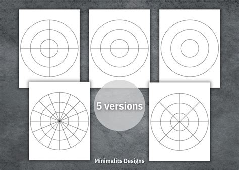 Polar Graph Paper, Printable Circular Graph Paper, Circular Grid Paper, Radial Graph Paper ...