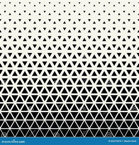 Abstract Geometric Black And White Graphic Design Triangle Halftone