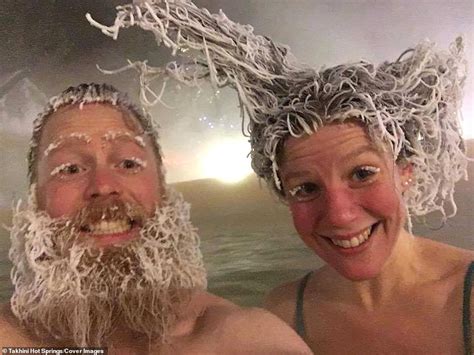 Competitors Mold Their Frozen Locks Into Silly Styles After Taking Dip