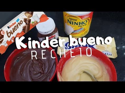 RECHEIO PARA BOLO DE KINDER BUENO YouTube