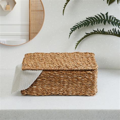 Buy Wilton Iron And Seagrass Storage Box With Lid From Home Centre At