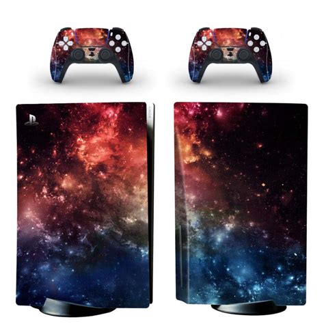 Red And Blue Nebula PS5 Skin Sticker - ConsoleSkins.co