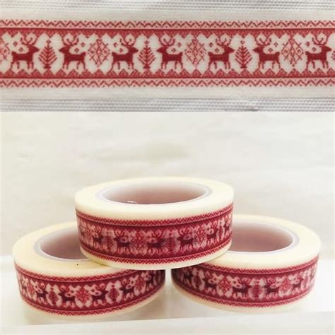 Reindeer Ribbon Washi Tape Etsy Washi Tape Washi Gift Tags