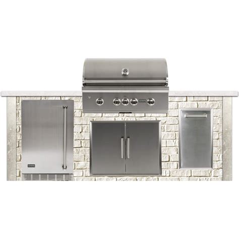 90000 Btu S Series Gas Island Grill With Refrigerator Rtac G8 P Rw