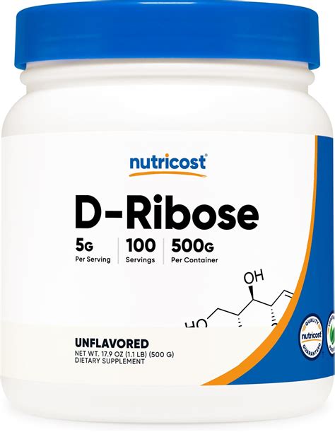 Amazon Nutricost D Ribose Powder 500 Grams 5000mg Per Serving