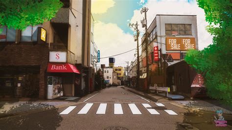 Japan Street Anime Scenery by YasminYuriko on DeviantArt