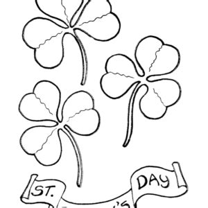 4 Leaf Clovers Coloring Pages