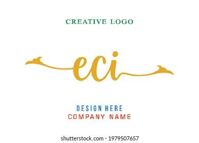 Eci Lettering Logo Simple Easy Understand Stock Vector (Royalty Free ...