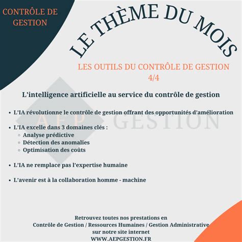 [Thème du mois] Les outils du contrôle de gestion 4/4 - AEP Gestion 