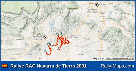 Streckenverlauf Rallye RAC Navarra De Tierra 2001 CERT RallyeKarte De