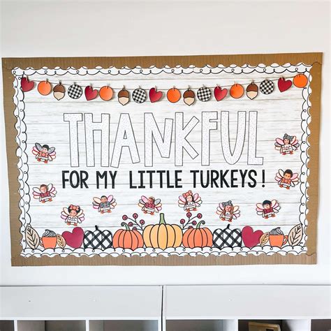 Happy Turkey Day Fall Thanksgiving Bulletin Board Kit Artofit