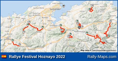 Streckenverlauf Rallye Festival Hoznayo 2022 Rallyekartede