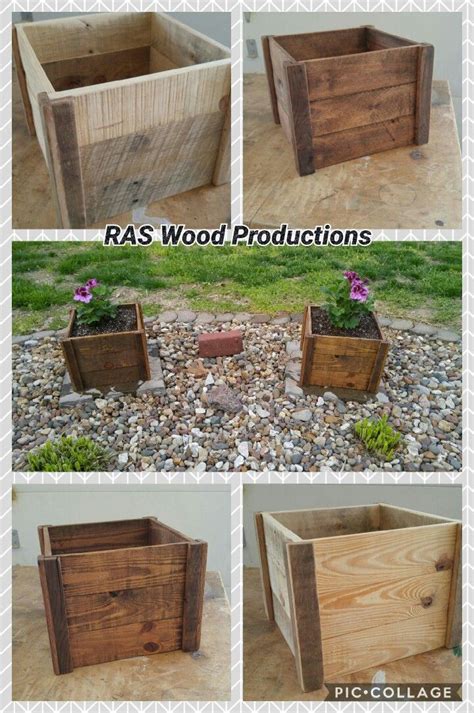 Recycled Pallet Wood Mini Planter Boxes Made By Ras Wood Productions