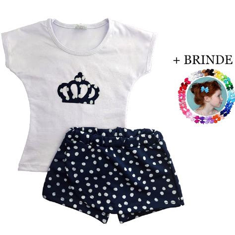 Kit lote 8 peças roupa infantil menina 4 conjuntos infantil feminino 1