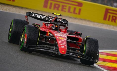 F1 GP Belgio 2023 Tegola Ferrari Sainz Costretto Al Ritiro