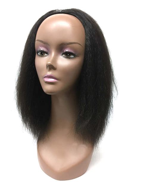 Half Wig 100 Human Hair In Kinky Straight 12 Hairesthetic