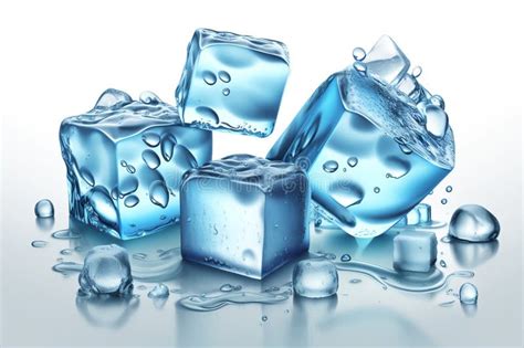 Cubos De Hielo Que Se Derriten Stock De Ilustraci N Ilustraci N De