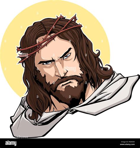 Hand Drawn Illustration Drawing Jesus Stock Vektorgrafiken Kaufen Alamy