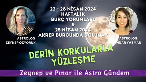 22 28 Nisan 2024 Haftalık Burç Yorumları ve Akrep Burcunda Dolunay