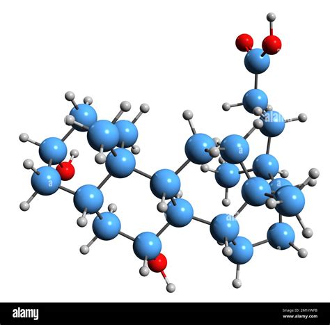 D Image Of Ursodeoxycholic Acid Skeletal Formula Molecular Chemical